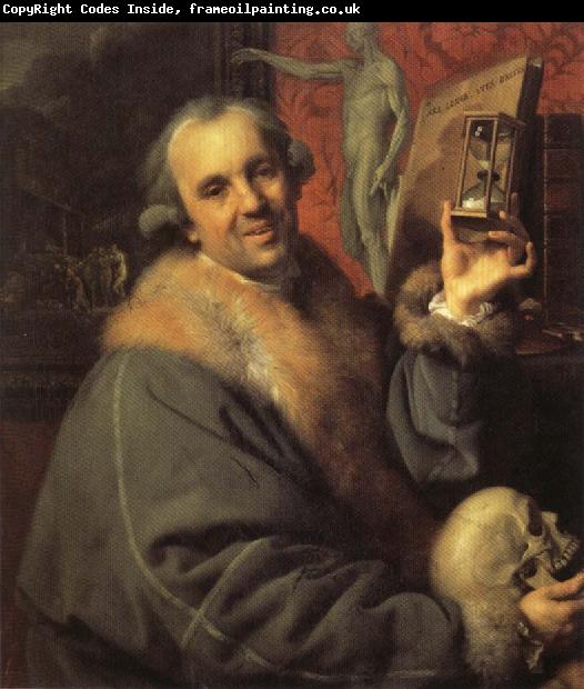 Johann Zoffany Self-Portrait with Hourglass